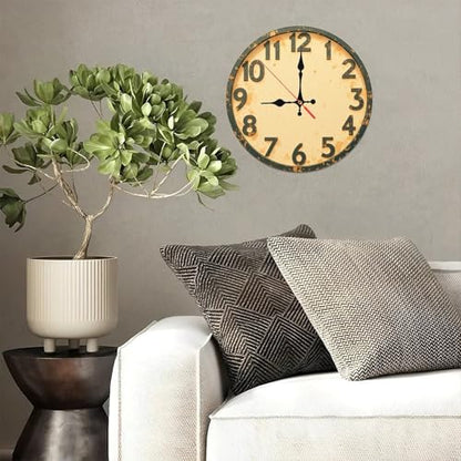 Speckled Beige Minimalist Wooden Wall Clock (25cm×25cm)