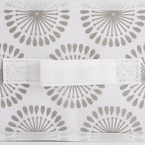 DII Non Woven Polyester Storage Bin, 11x11x5.5-inch, Starburst Gray, 2 Piece - size: 11x11x5.5"