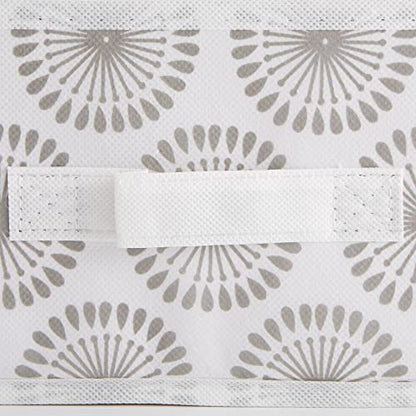DII Non Woven Polyester Storage Bin, 11x11x5.5-inch, Starburst Gray, 2 Piece - size: 11x11x5.5"