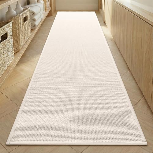 Bathroom Rugs Mat 24x59, Non Slip Quick Dry Bath Mats for Bathroom Absorbent Ultra Thin Bath Rugs Machine Washable Fit Under Door for Sink, Cabinet, Laundry (Beige, 24"x59") - color: Beige, size: 24"x59"