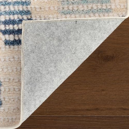 Dash & Albert Orzalla Blue Diamond Washable Runner Rug, 2'6"x8' | Diamond Cove Machine Washable Rug, 2' X 3', Diamond Pattern - color: Diamond Cove Blue, size: 2'6" x 8' (Runner)
