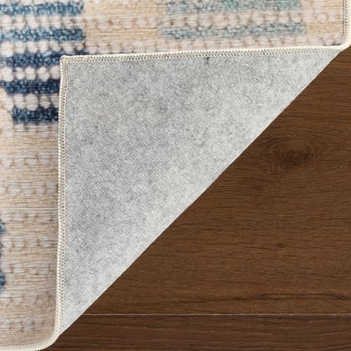 Dash & Albert Orzalla Blue Diamond Washable Rug, 6'x9' | Diamond Cove Machine Washable Rug, 6' X 9', Diamond Pattern - color: Diamond Cove Blue, size: 6' x 9' (Rectangular)