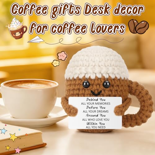 Xinezaa Graduation Crochet Coffee Gifts for Women Men New Beginnings | Back to School Gifts for Teen Girl Boy Daughter Son Friend Coworker Student, Inspirational Encouragement Emotional Support - style: Behind you