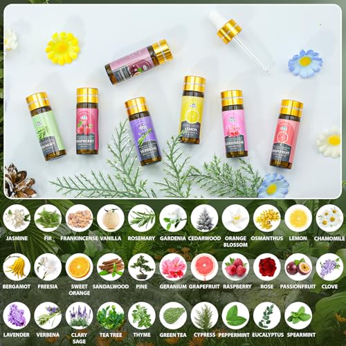 Essential Oil Set, 128 Pcs Fragrance Aromatherapy Oils for Skin, Diffusers, Home Care, Humidifier Laundry, Candle Making - Tea Tree, Sandalwood, Lavender, Vanilla, Eucalyptus and More(5mL) - color: 128 Pack Essential Oil Set Dark Blue