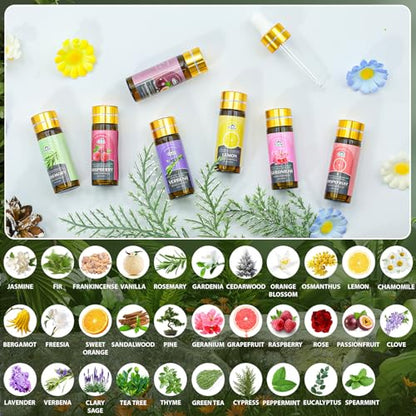 Essential Oil Set, 128 Pcs Fragrance Aromatherapy Oils for Skin, Diffusers, Home Care, Humidifier Laundry, Candle Making - Tea Tree, Sandalwood, Lavender, Vanilla, Eucalyptus and More(5mL) - color: 128 Pack Essential Oil Set Dark Blue