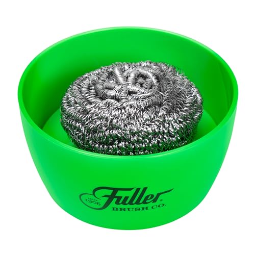 Fuller Brush Handy Holder with Drain Rack – Small Sink Caddy for Organizing Cleaning Sponges & Tools – Removable Drain Tray, Dishwasher Safe – Green - color: Green