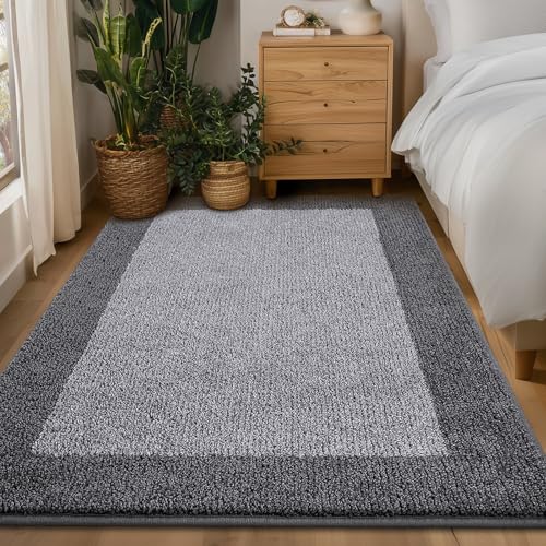 Area Rug 34" x 60", Kitchen Runner Rug for Floor Roll Packing | Non Slip, Machine Washable, Absorbent, Quick Drying, for Entryway, Bedroom, Bathroom, Door - color: Grey, size: 34" X 60"
