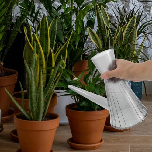 Balacoo Plant Watering Can for Indoor Plants with Long Spout, 1.3l Gray Watering Kettle for Gardening and Floral Arrangements