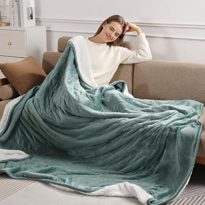 Electric Blanket Twin Size Heated Blanket 62''X84'' Warm Gifts for Grandma | Distinctive Dusty Teal Heated Blanket Twin, Heating Faster and Even, Ultra-Soft & Warmth All Over, Easy to Clean & Durable - color: Dusty Teal, size: Twin 62" x 84"