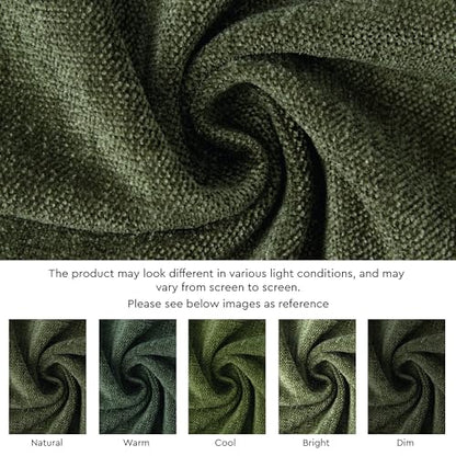 Encasa XO Table Runner 4 to 6 Seater, Soft Chenille 13"x72" | Moss green, Woven Rib Texture | Machine Washable | Colorfast & Shrink Resistant | Durable Polyester Yarns - color: Moss Green, size: 13x72 in