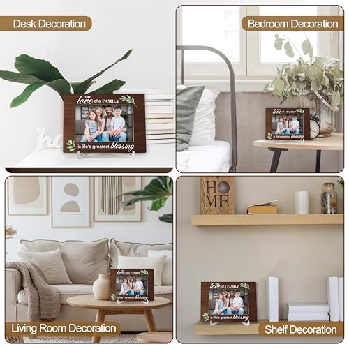 YSTEP Family Picture Frame - Adoption Gifts for Adoptive Parents, Wood 4x6 Photo Frame for Desk Display-B15 - style: Style 2