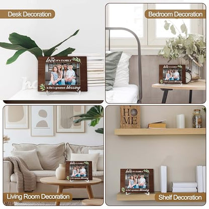 YSTEP Family Picture Frame - Adoption Gifts for Adoptive Parents, Wood 4x6 Photo Frame for Desk Display-B15 - style: Style 2