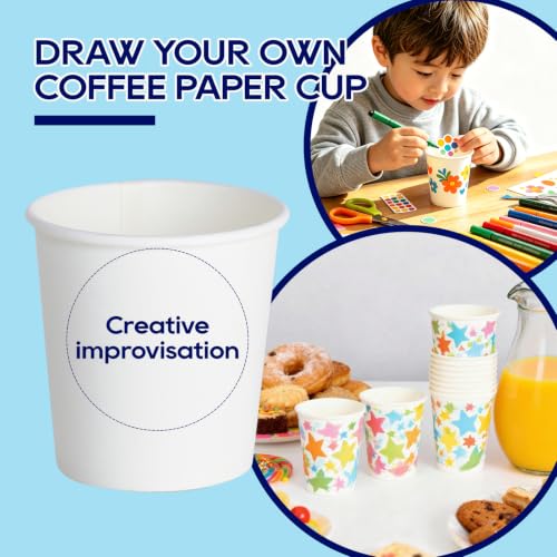 LITOPAK 500 Pack 4 oz Paper Cups, White Disposable Paper Coffee Cups for Party, Picnic, and Travel - color: White-4oz