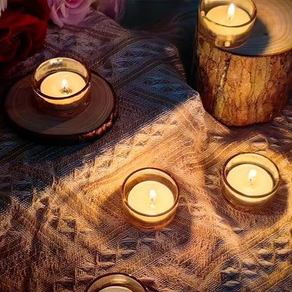 GOLDEAL 30 Pcs Gold Glass Small Tealight Candle Holders-Tea Candle Holders Bulk - Perfect for Weddings, Parties, Dinners - Ideal for 1.5" Standard Tealights and Candle Moulds… - color: Gold