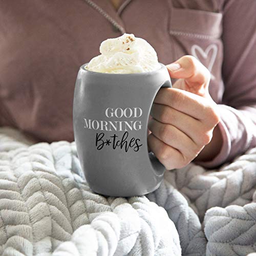 Pavilion - Good Morning Bitches - Gray Huggable Hand Warming 16 oz Mug - color: Gray