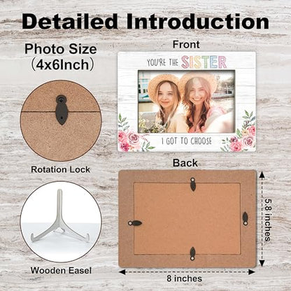 YSTEP Sister Gifts, Cousin & Best Friend Frames, Wood 4x6 Picture Frames for Desk Display - B04 - style: Style 3