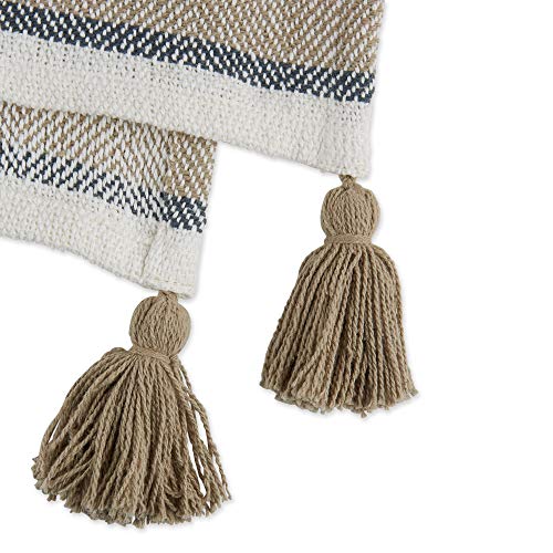 DII New Traditional, 2-Tone Chevron Stripe Throw, 50x60, Stone - color: Stone
