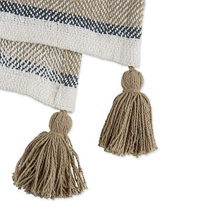 DII New Traditional, 2-Tone Chevron Stripe Throw, 50x60, Stone - color: Stone