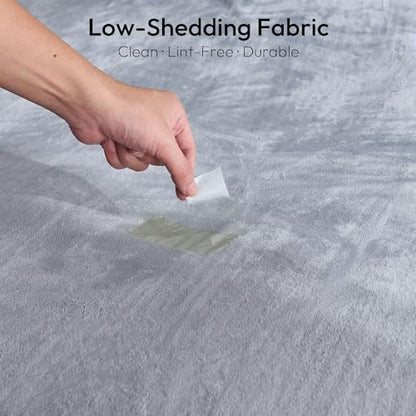 NANPIPER Sherpa Blanket Twin Thick Warm Blankets for Winter Bed Super Soft Fuzzy Flannel Fleece/Wool Like Reversible Velvet Plush Fabric(Light Grey Twin Size 60"x80") - color: Light Grey, size: Twin