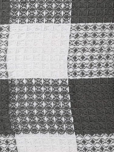 Baffalo Check Cotton Throw 50X60- Charcoal/Wht - color: Charcoal White Buffalo Check