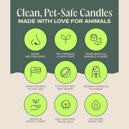 Snuggle Season Pet-Friendly Scented Candle – Balsam, Tonka Bean & Evergreen Fragrance - Coconut Soy Wax Candle with Wooden Wick, Approx. 50-Hour Burn Time, Made in USA, 11.8 oz - color: Snuggle Season