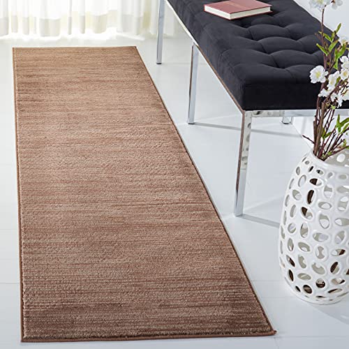 SAFAVIEH Vision Collection Runner Rug - 2'2" x 6', Brown, Modern Ombre Design, Non-Shedding & Easy to Clean, Ideal for Entryway, Foyer, Bedroom (VSN606E) - color: Brown, size: 2'2" x 6' (Runner)