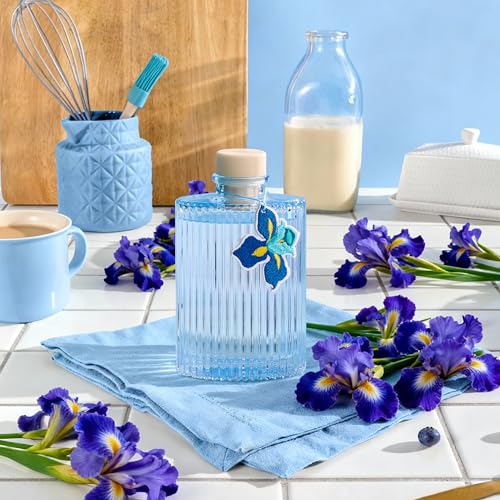 Reed Diffuser, Blue Iris Scent Flower Diffuser, 6.09 fl oz | 8 Reeds, Long-Lasting Home Fragrance, Bathroom Bedroom Shelf Decor & Gifts - color: Blue(blue Iris)