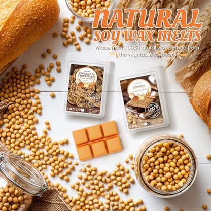 SALKING Bakery Scented Wax Melts, Plant Based Natural Wax Melts, Highly Scented Long Lasting Premium Soy Wax Cubes, Wax Melts Tarts, Colored Wax Melt, Wax Melts Gift Set - 8 Pack - color: Bakery