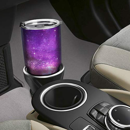SYACOT 30oz Tumbler Double Wall Stainless Steel Vacuum Insulated Travel Mug with Splash-Proof Lid Metal Straw and Brush - color: Starry Sky-30oz