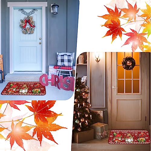 Zhanmai 3 Pcs Gnome Welcome Door Mat, Fall Halloween Christmas | 27.6 X 17.7 Inch Nonslip Rubber Backing, Rugs for Front Door Entryway Porch, Thanksgiving Harvest Home Decor with Gnomes