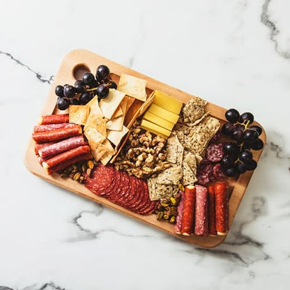 John Boos Prestige Series Rectangular Wooden Maple Cutting Board 18”x12” – 1.25” Thick, 8-lb Reversible Butcher Block with Juice Groove, Edge-Grain & Finger Grip Hole – Made in the USA - size: 18"L x 12"W