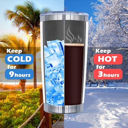 20oz Tumbler with Lid Stainless Steel Tumblers Insulated Mug White 12P - color: White