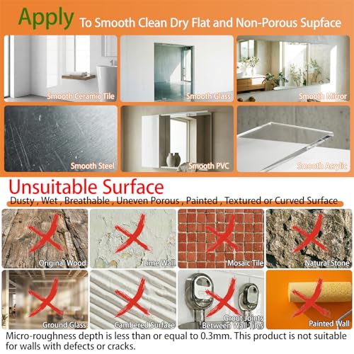 AVOKIHI Suction Cup Shower Caddy with 6 Hooks, No Drill Shower Shelf | Features 6 hanging hooks for loofahs and razors. Clear waterproof bathroom organizer. No drill traceless suction design. - color: White
