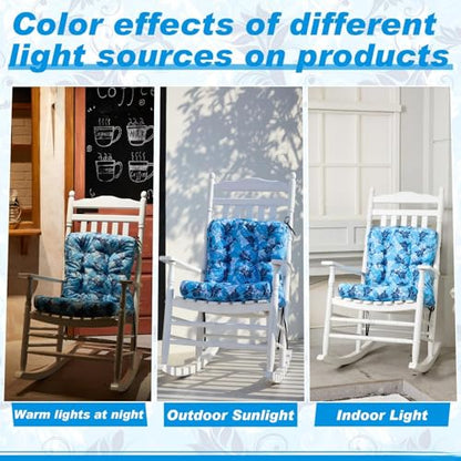 Hoteam 4 Set Outdoor Patio Chair Cushions 20 x 42 in Deep Seat Waterproof Patio Cushions Set for Furniture Replacement Removable Seat and Back (Paisley) - style: Paisley
