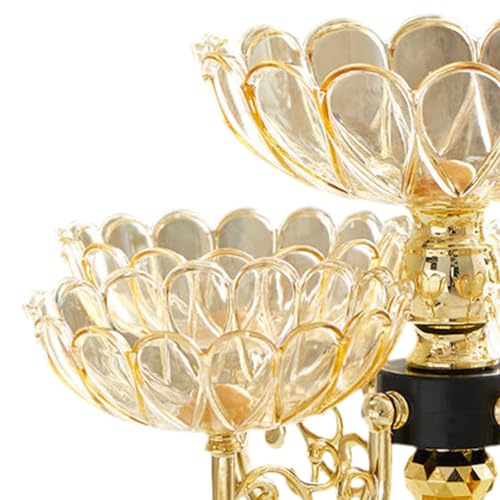 Generic Flower Snack Dessert Plate, Snack Serving Tray, Rotating Dried Fruit Plate, Divided Serving Dishes for Hotel, Living Room