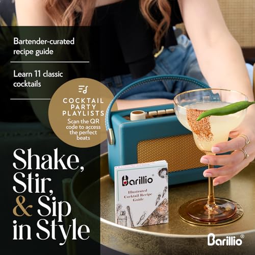 Barillio Premium Home Bar Bundle – 23-Piece Bartender Kit + 24 oz Crystal Mixing Glass