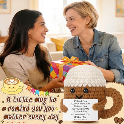 Xinezaa Graduation Crochet Coffee Gifts for Women Men New Beginnings | Back to School Gifts for Teen Girl Boy Daughter Son Friend Coworker Student, Inspirational Encouragement Emotional Support - style: Behind you