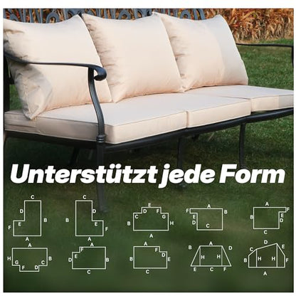 Custom Size Outdoor Bench Cushion with Sealed Stitching and Heat-Pressed Covering, 5000+ Water-Pressure Fabric, Patio Cushion, Swing Cushion, Double Piping Waterproof Cushion - color: Waterproof