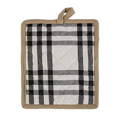 DII Home Sweet Farmhouse Kitchen Collection, Potholder/Oven Mitt/Dishtowel Set, Black, 4 Count - color: Black, size: Potholder/Oven Mitt/Dishtowel Set