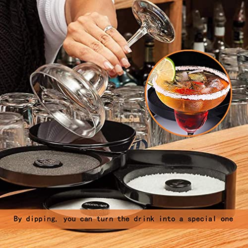 1 Pack 3 Tier Bar Glass Rimmer for Margarita and Cocktail, Bartender Tool,Salt Box Spice Container - size: Margarita Salt Rimmer-Plastic*1