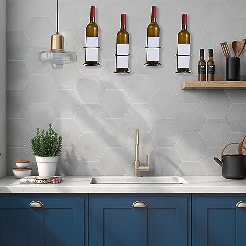 uxcell Spiral Wine Wall Holder 12 Pcs, Metal Wine Bottle Display Holder, Wine Bottles Display Wall Storage Shelf -for Kitchen Bar Wall Decor Black Upward - style: Upward Style