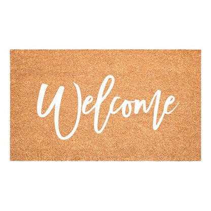 Calloway Mills Cursive Welcome Doormat, White (17" x 29") - color: White, size: 1'5" x 2'5" (Rectangular)