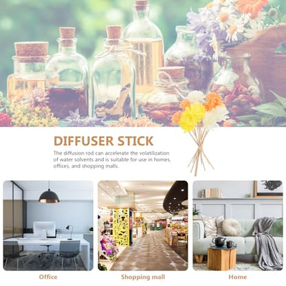 Didiseaon 12Pcs Dried Flower Diffuser Sticks Refill Flower Reed Diffuser Sticks Replacement Reeds for Essential Oil Bottles Aromatherapy Home Fragrance Decorative Sticks