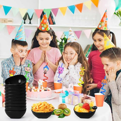 SHECIPIN 12 Pack Unbreakable Dipping Bowls, 4.5 OZ Soy Sauce Dishes，dipping sauce cups，small bowls for dips - color: 12 piece Black