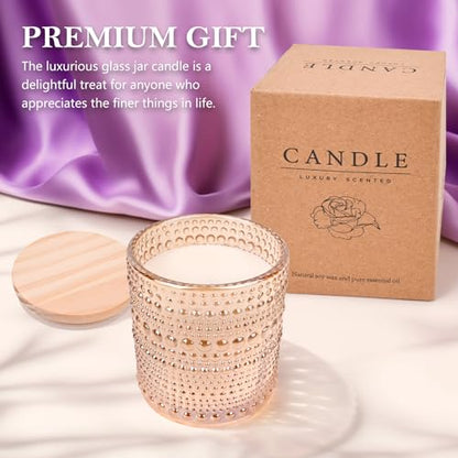 Gardenia Scented Candle, Candles for Home Scented, Gardenia Candle, Luxury Jar Candle for Women, Candles Gifts for Women, 6 oz 40 Hours