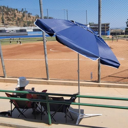 AMMSUN Shade Umbrella, Premium Portable Umbrella with Stand, 6.5ft Lightweight Free Standing Canopy for Sporting Games, Adjustable Instant Sun Protection and Easy to Carry, Navy Blue - color: Navy Blue