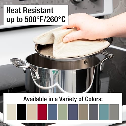 All-Clad Premium Pot Holder & Hot Pad: Heat Resistant to 500 Degrees - 100% Cotton, 10"x6.25" Hot Pad for Kitchen and Barbeque, (2-Pack), Almond - color: Almond, size: 2 Pack