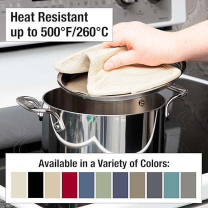 All-Clad Premium Pot Holder & Hot Pad: Heat Resistant to 500 Degrees - 100% Cotton, 10"x6.25" Hot Pad for Kitchen and Barbeque, (2-Pack), Almond - color: Almond, size: 2 Pack
