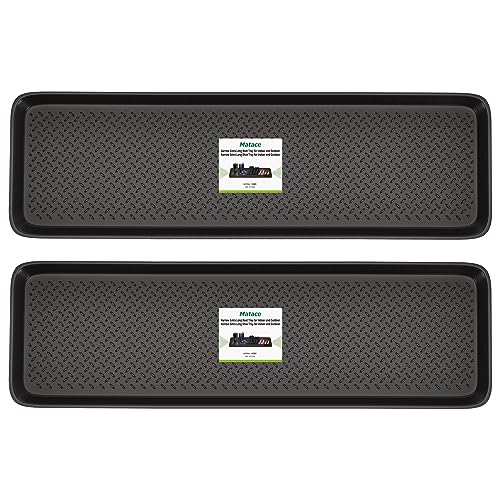 2 Pack Rubber Extra Large Shoe Tray for Entryway,Long Boot Tray,Slim Boot Mat for Indoor and Outdoor Use,16x55 in, Rectangular (Pack of 2) - size: 55"L x 16"W x 1.2"Th (Pack of 2)