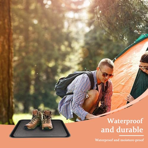 Boot Trays for Entryway, 2PCS 18x14 Inch Shoe Tray Non Slip Shoe Mat Waterproof Boot Mats for Entryway, Square Mat Tray for Indoor Outdoor Style 2